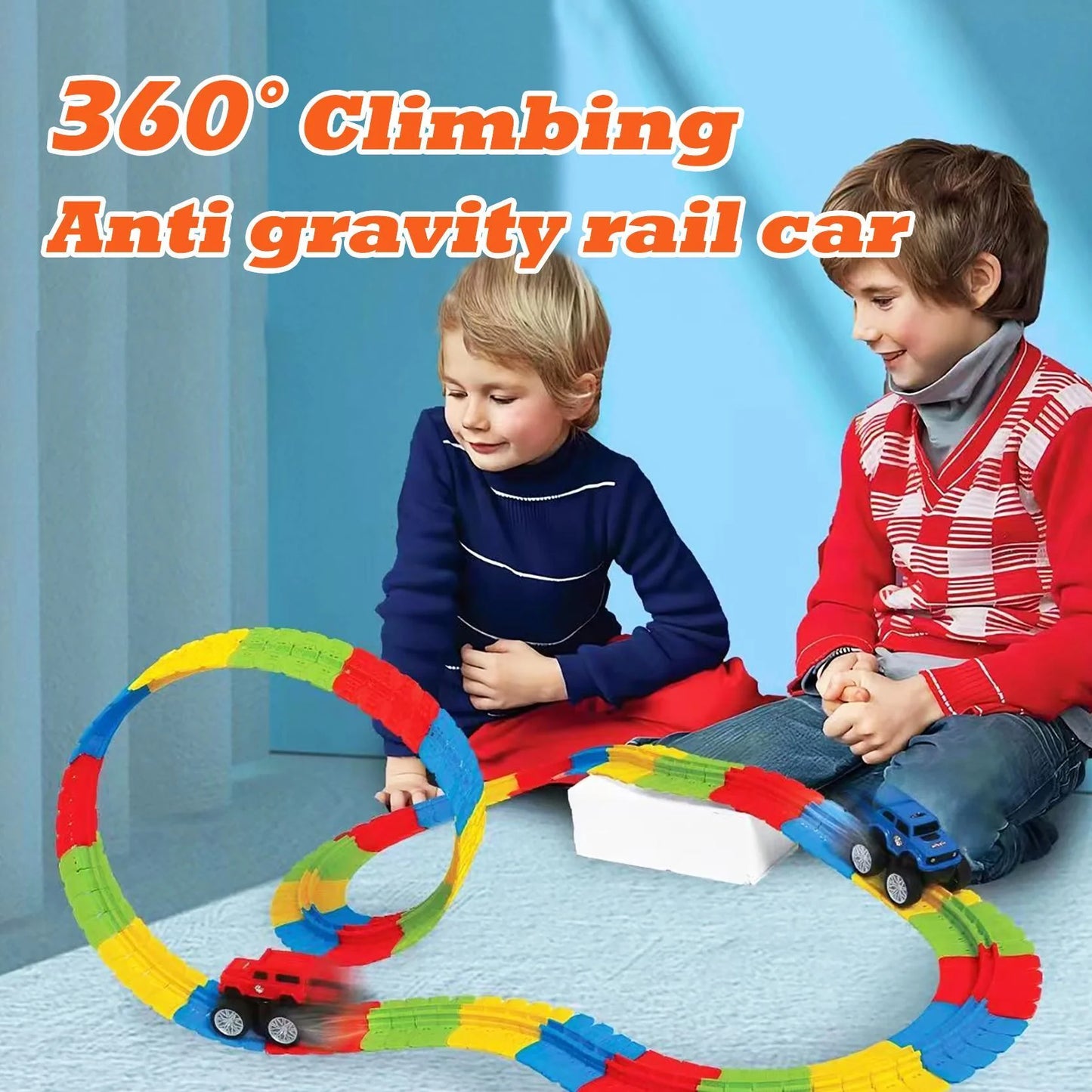 Anti-Gravity Track Racing Adventure Toy Suitable for Car Scene Building Children'S Home Entertainment Children'S Early Education Toys