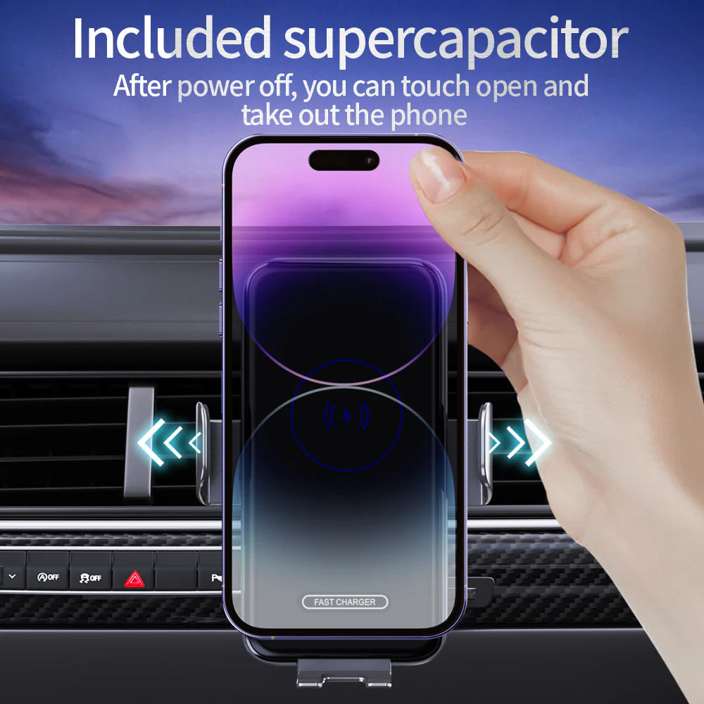 Wireless 15W Fast Charging Car Phone Holder