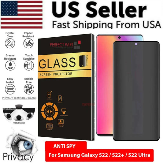 Galaxy S23 S22 Ultra plus Anti-Peeping Tempered Glass Screen Protector