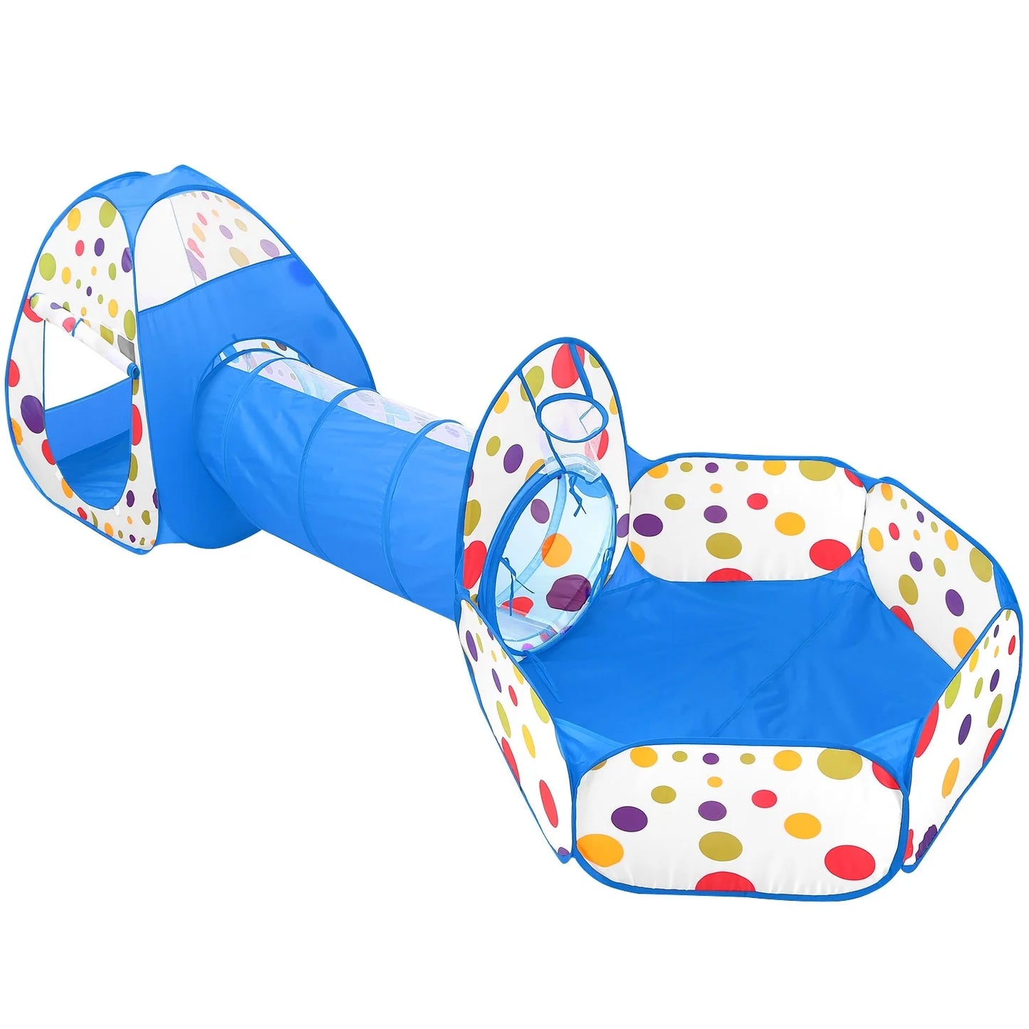 3 in 1 Child Crawl Tunnel Tent Kids Play Tent with Storage Bag for Indoor Outdoor Travel Balls Not Included